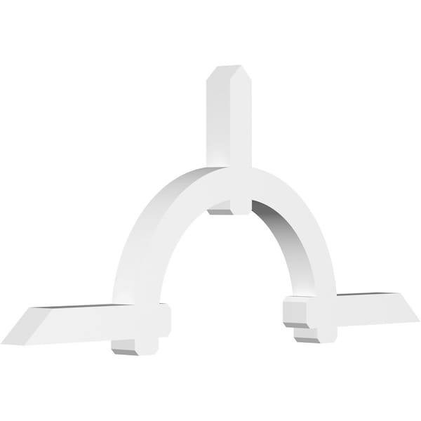 Ekena Millwork Ericson Architectural Grade PVC Gable Bracket, 108"W x 49 1/2"H x 6"D x 6"F, 11/12 Pitch GBP108X50X0606ERI00 - main